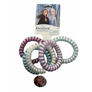 Disney's Frozen II Coiled Hair Ponies, Set of 5 with Charm